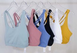 Yoga Sports Energy Bras Back Strap Cross for Women Breasted Bra Push Up Seamless Sport Tank Underwear Running Gym