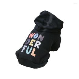 Dog Apparel Pet Clothes For Small Dogs Spring Coat Hoodie WONDERFUL Letter Print Jackets