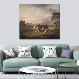 Famous George Stubbs Painting Horse Canvas Art Spanish Pointer Handmade Oil Reproduction Wall Decor