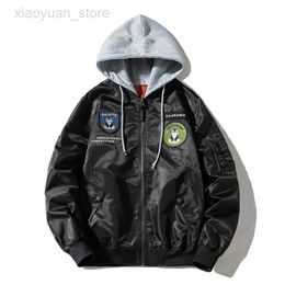 Men's Jackets Men Women Spring Bomber Jacket Hooded Sukajan Cartoon Embroidered Coat Oversize Army Windbreaker 2023 MA1 Baseball Jackets HKD230710