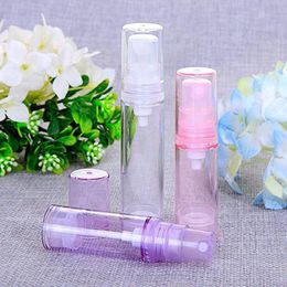 5ml/10ml Vacuum spray bottle fine mist spray bottles Airless Pump cosmetics subpackage jar without straw Sample travel 200pcs Desuo