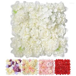 Decorative Flowers 1PCS Artificial Flower Wallboard 3D Background False Rose Wall Surface Party Wedding Bride Shower Outdo For Balcony Stage