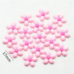 Decorative Flowers 50PCS Resin Falt Back Baby Pink Daisy Flowers|Resin Flower Scrapbooking Materials|Flower Cabochons|17mm