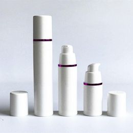 Wholesale 200pcs/lot Empty Lotion Airless Bottles Silver/Gold/Purple Line DIY Cosmetic Containe Serums Dispenser 15ml 30 50ml Dgolq