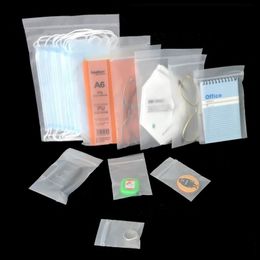 1000Pcs CPE Frosted Plastic Zip Lock Retail Packaging Bag Reclosable Zipper Storage for Office Supply Clothes Book Pack Pouches