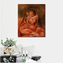 Impressionist Canvas Art Playing with Dominos Handmade Pierre Auguste Renoir Painting Landscape Artwork Modern Living Room Decor