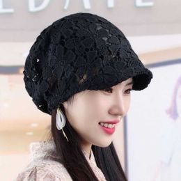 20223 Thin, White Hair Forehead, Hollow Head Covering Hat, Breathable Knitted Headband, Spring and Summer Female
