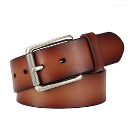 Belts 2023 DIY Genuine Belt Needle Buckle Men's Handmade Vintage Leather High-end Simple Casual Jeans