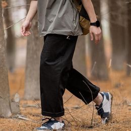 Men's Pants Cargo Relaxed Fit Sport Jogger Sweatpants Drawstring Outdoor Long Male Trousers With Pockets Ropa Hombre