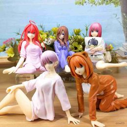 Action Toy Figures Anime The Quintessential Quintuplets Figure Sexy Pyjamas Sitting Cute Model Static Toy Collection Doll R230710