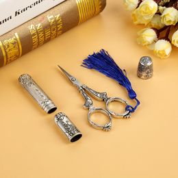 Office Scissors Vintage Silver Color Retro Pointy Stainless Steel Cutting Knife Sewing Embroidery Tailor Handmade Tools Needlework 230707