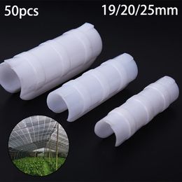 Other Garden Tools 50Pcs 2025mm Plastic Film Buckle Clip Greenhouse Snap Clamps Pipe Gardening Supplies 230707