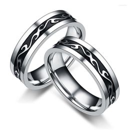 Wedding Rings Titanium Steel Fashion Stainless Men's Dragon Pattern Bands For Men Jewelry Wholesale Design