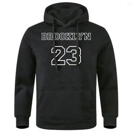 Men's Hoodies Brooklyn 23 Usa City Street Letter Male Sports Warm Man Pullovers Novelty Fashion Hooded Harajuku Trendsportswear