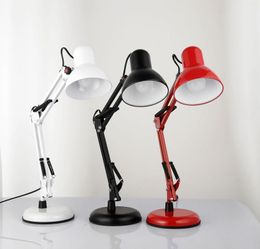Table Lamps American-style Wrought Iron Folding Eye Protection Desk Lamp Learning Reading Long Arm Light Study Office Decor