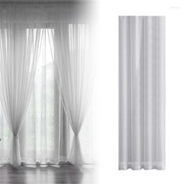 Curtain Voile Sheer Curtains Solid White Light Filtering Window Hanging Tulle For Living Room Kitchen Bedroom