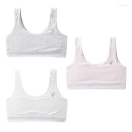 Camisoles & Tanks Cotton Young Girls Vest Sport Tops Training Kids Bra Student Teen Adolescent Underwear Bras Children For 8-14 Years Old