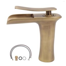 Bathroom Sink Faucets Basin Mixer Tap Antique Waterfall Outlet Faucet Durable Surface Treatment Brass For Home