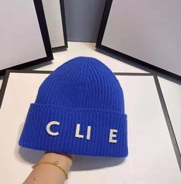 New Internet Celebrity Woollen Cap Letters Knitted Hat Chinese Landlord Hat Fashion Brand Men and Women Warm Beanie Hats Fashion