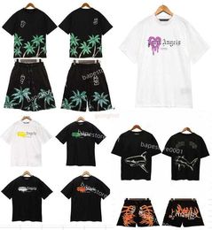 Summer PA Men Womens palm T-shirts Mans Stylist Tee Guillotine Bear palms Printed Short Sleeve Truncated Bears Angles Tees angel t shirt 2030