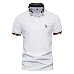 Men's Polos Summer Polo T shirt For Men Embroidery Casual Short Sleeve Golf Polo Shirts Homme White Ropa Hombre High Quality Clothes Men 230710