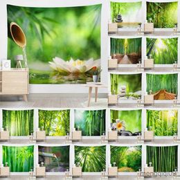 Tapestries Home decoration bamboo forest pattern bright series wall hanging tapestry wall cloth cushion background blanket 230x180 R230710