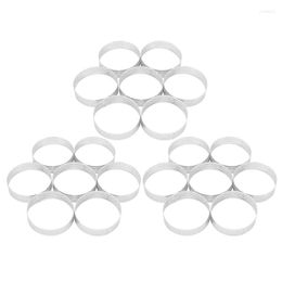 Baking Moulds 15 Pcs Circular Porous Tart Ring Bottom Tower Pie Cake Mould Tools Heat-Resistant Perforated Mousse