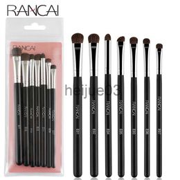 Makeup Brushes RANCAI 7pcs EyeShadow Brushes Set Natural Horse Pony Hair Cosmetics Blending Smudge Shader Makeup Brushes Beauty Cosmetics Kit x0710