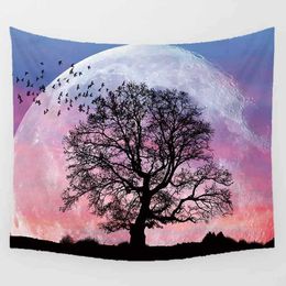 Tapestries Tapestry Wall Decoration Beautiful Seascape Tapestry Sunset Northern Lights Background Wall Decoration