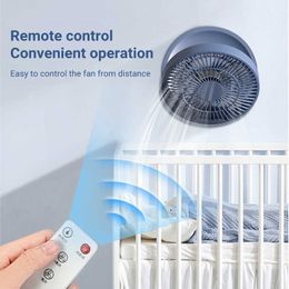 Electric Fans Fans With Remote Control Portable Rechargeable Ceiling Usb Electric Folding Fan Night Light Air Cooler Home-appliance Home