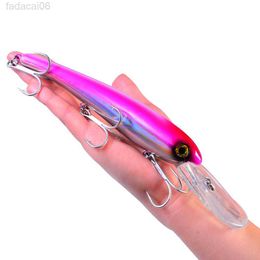 Baits Lures Ultra Long Casting Fishing Lure 41g/20cm Saltwater Sinking Minnow Fishing Bait Fishing Tackle 2/0 # Hook Big Seabass Hard Bait HKD230710