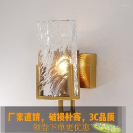 Wall Lamp Vintage Glass Crystal Sconce Lighting Led Light Exterior Wireless Cute Blue