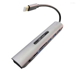 USB-C Hub 9-in-1 USB C Adapter With PD And MiniDP VGA SD/TF Card Reader 3 X High-Speed 3.0 Port For Notebooks