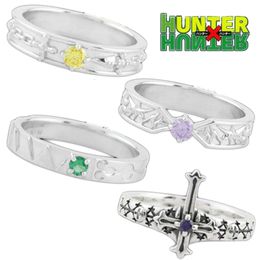 Wedding Rings Anime HUNTERHUNTER Kurapika Killua Zoldyck GON FREECSS Feitan Cosplay Unisex Adjustable Ring Jewellery Accessories Gifts 230710