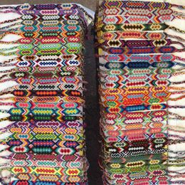 Chain 50PcsLots Multicolor Vintage Bohemian Braided Cotton Rope Cuff Wristbands Ethnic Anklet Bracelets For Men Women 230710