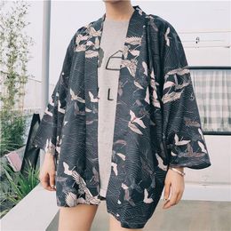 Ethnic Clothing Kimonos Woman 2023 Japanese Kimono Cardigan Cosplay Shirt Blouse For Women Yukata Female Summer Beach TA1254