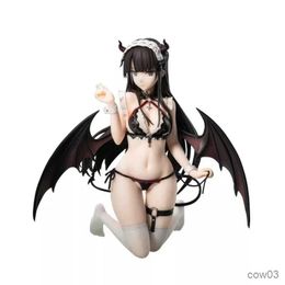 Action Toy Figures New Anime Two-dimensional Girl Maid Figure 18CM Sexy Two Wings Kneeling Position Desktop Collection Decorative Gift R230711