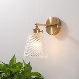 Wall Lamps Nordic Modern Glass Lamp Bathroom Mirror Beside American Light Sconce(With Source)