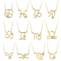 Pendant Necklaces Makersland Women Horoscope Fashion Jewelry Accessories Clavicle Chains Necklace Gifts For Girls