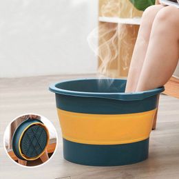 Bathroom Sinks Nordic Folding Foot Bath Bucket Plastic Foot Bath Tub Thickened Foot Wash Bucket Massage Bucket Household Adult Foot Wash Basin 230710