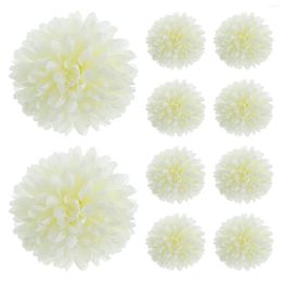 Decorative Flowers 50 Pcs Simulation Melaleuca Home Decor Party Supplies Fake Flower White Wedding Plastic Embellishment Bride Adornment