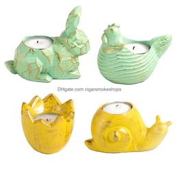 Candle Holders Easter Candlestick Ornaments Tea Light Christmas Party Birthday Decoration Xbjk2302 Drop Delivery Home Garden Dhyfj