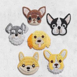 Iron On Patches DIY Embroidered Patch sticker For Clothing clothes Fabric Sewing cute dog design224g