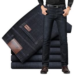 Men's Jeans Brand Exclusive Design Famous Casual Denim Straight Slim Middle Waist Stretch Men Vaqueros Hombre