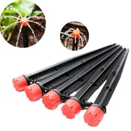 Watering Equipments 16cm Red Adjustable Dripper On Stake For Fruit Tree Watering Garden Irrigation Drip Fittings Garden Flower Water Tools 230710