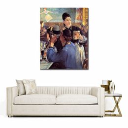 Figure Canvas Art Women Corner of A Cafe-concert Edouard Manet Paintings Handmade Modern Artwork House Decor