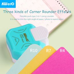 Other Desk Accessories 3 In 1 Corner Rounder Punch 4mm 10mm Round Trimmer for Card Po Planner Paper Cutter 230710