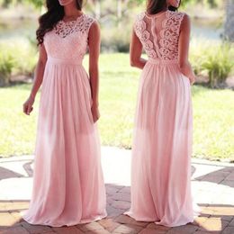 Casual Dresses Vintage Lace Patchwork Long Dress Prim S-5XL Wedding Bridesmaid Fashion Evening Party Maxi Robe Femme 2023 Vestidos