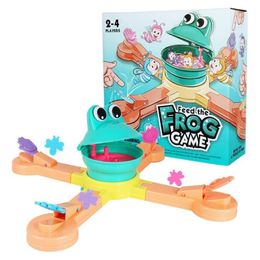 Other Toys Funny Feeding frogs to eat biscuits children s manual educational toys electric Family Party Game 230710