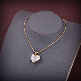 Luxury necklace designer Jewellery love pendant necklace lady's rose gold diamond stainless steel platinum wedding gift wholesale